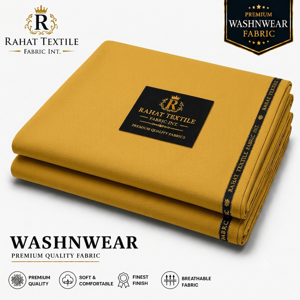 Pure Sooti WashnWear + Yellow Mustard - Rahat Textile Fabric International