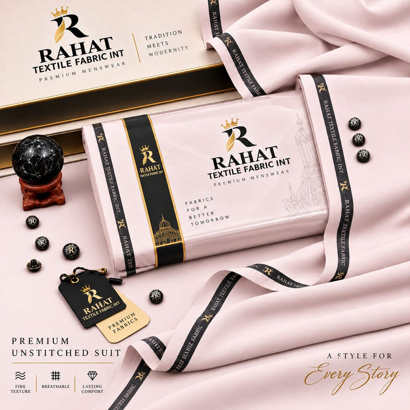 REHMANIA BOSKI LIGHT PINK COLOR - Rahat Textile Fabric International