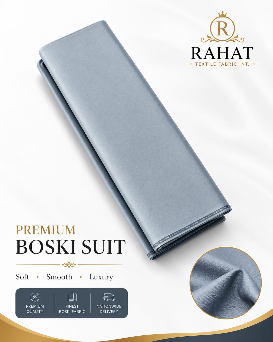 Rahat Imperial Boski - Aqua Blue - Ice Blue