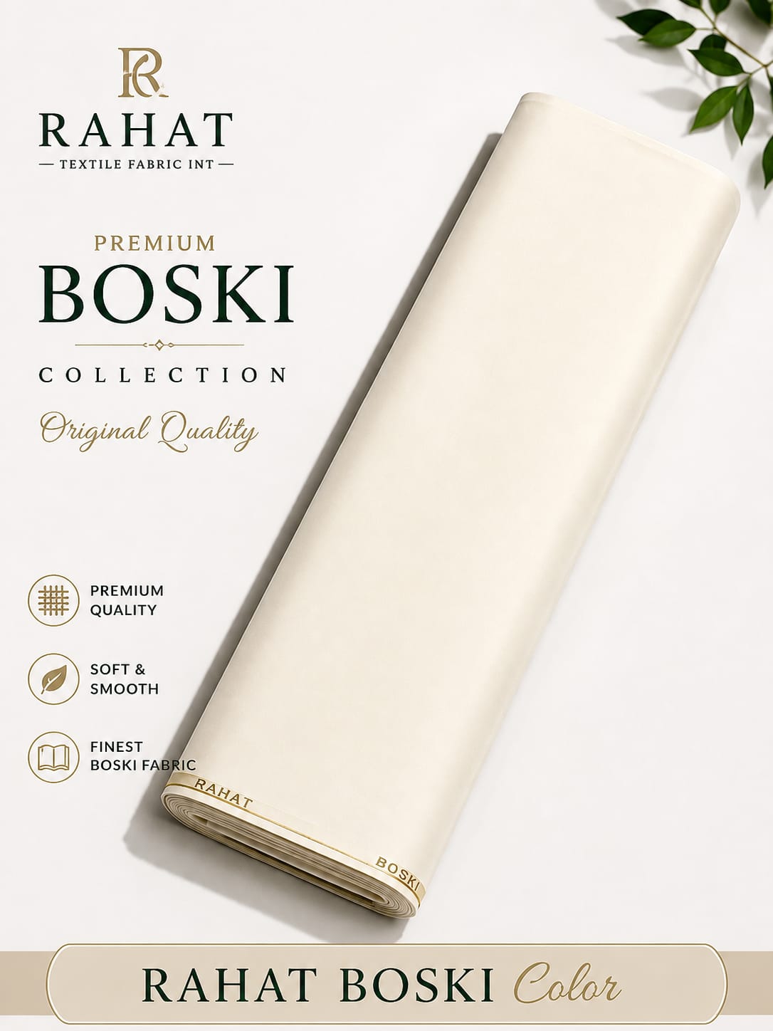 Rahat Imperial Boski - Aqua Blue - Classic Ivory