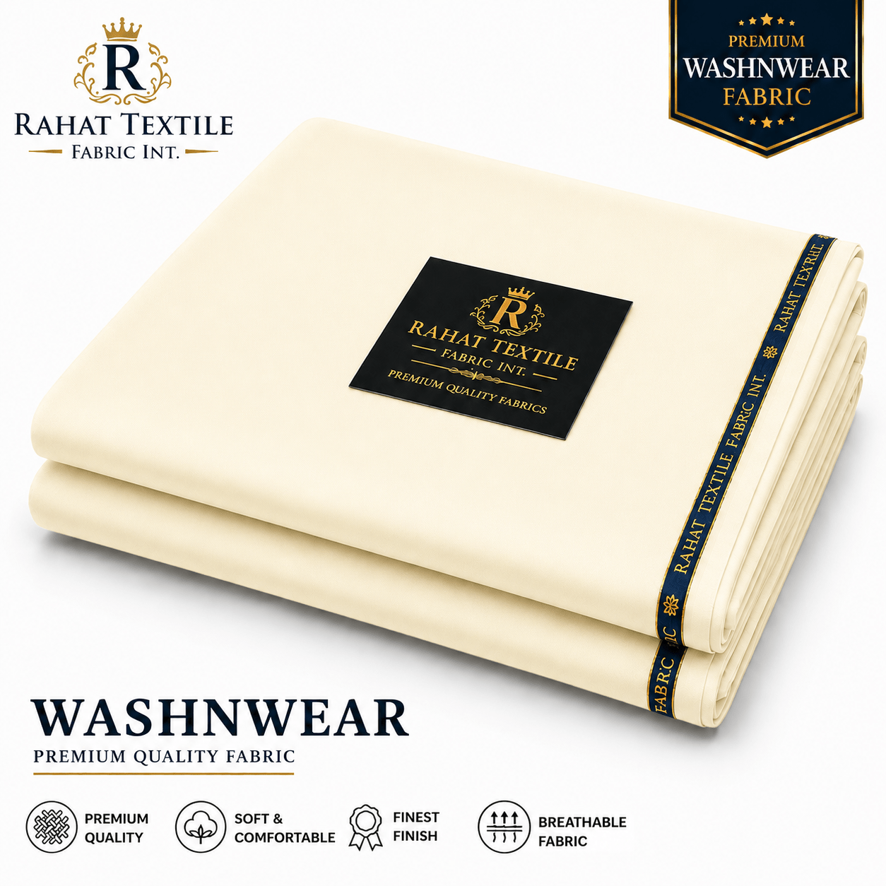 Pure Sooti WashnWear + Boski Color - Rahat Textile Fabric International