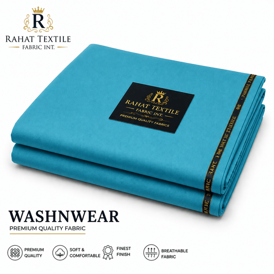 Pure Sooti WashnWear + Ferozi Color - Rahat Textile Fabric International