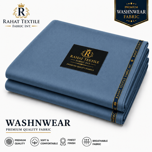 Pure Sooti WashnWear + Ink Blue - Rahat Textile Fabric International