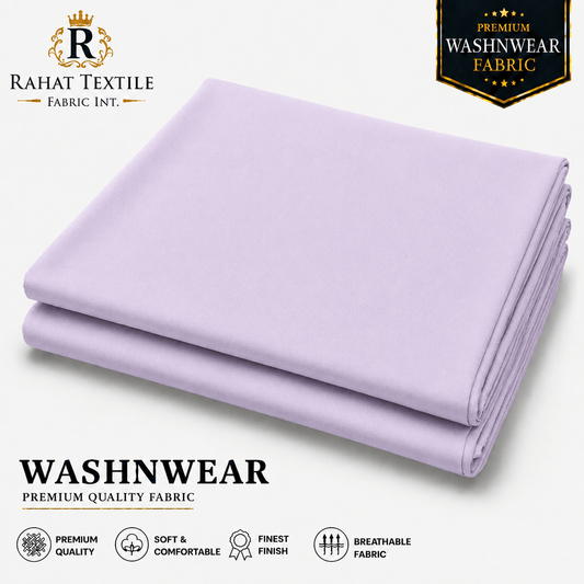 Pure Sooti WashnWear + Light lavender color - Rahat Textile Fabric International
