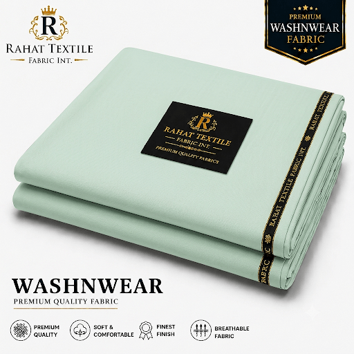 Pure Sooti WashnWear + Light Pista Green color - Rahat Textile Fabric International