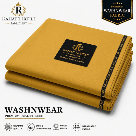 Pure Sooti WashnWear + Yellow Mustard - Rahat Textile Fabric International
